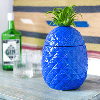 The Emporium Blue Ceramic Pineapple Ice Bucket