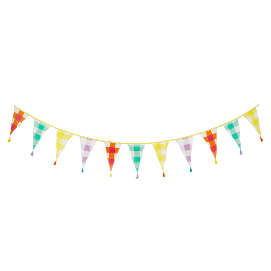 Everyone's Welcome Gingham Cotton Fabric Bunting