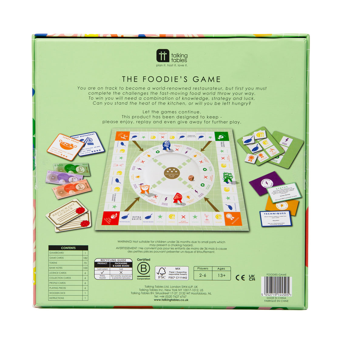 The Foodies Trivia Board Game