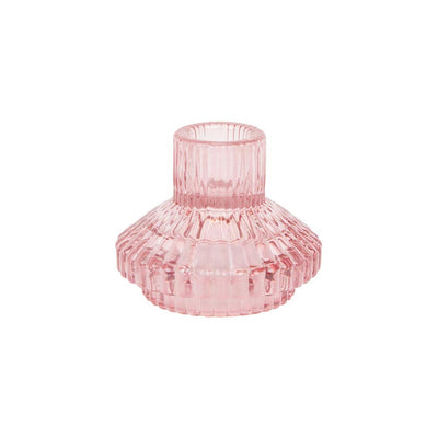 Midnight Forest Pink Glass Candle Holder