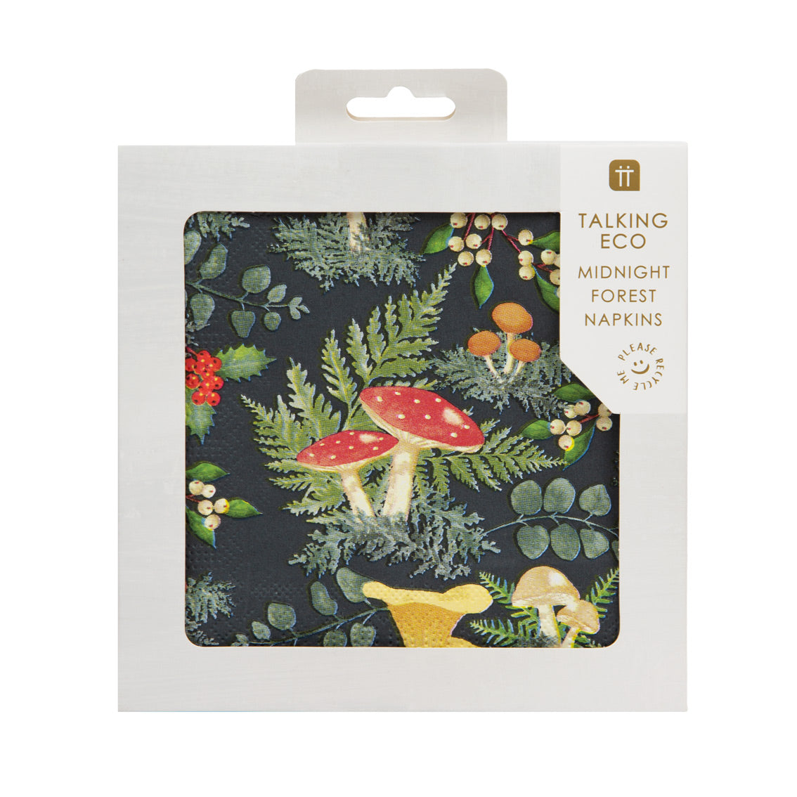 Midnight Forest Mushroom Napkins - 20 Pack