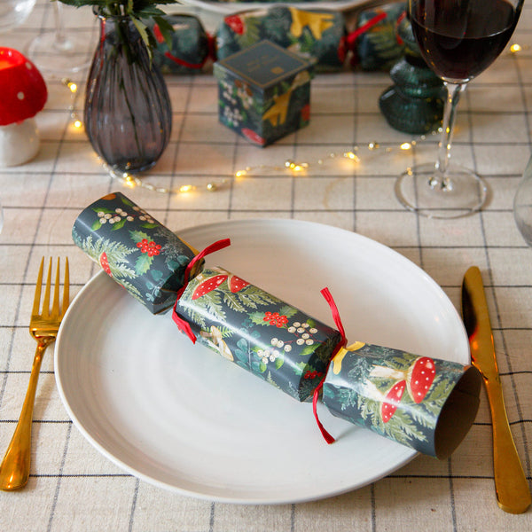 Midnight Forest Luxury Christmas Crackers - 6 Pack