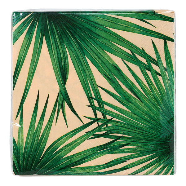 Tropical Palm Pink Palm Paper Napkins - 20 Pack