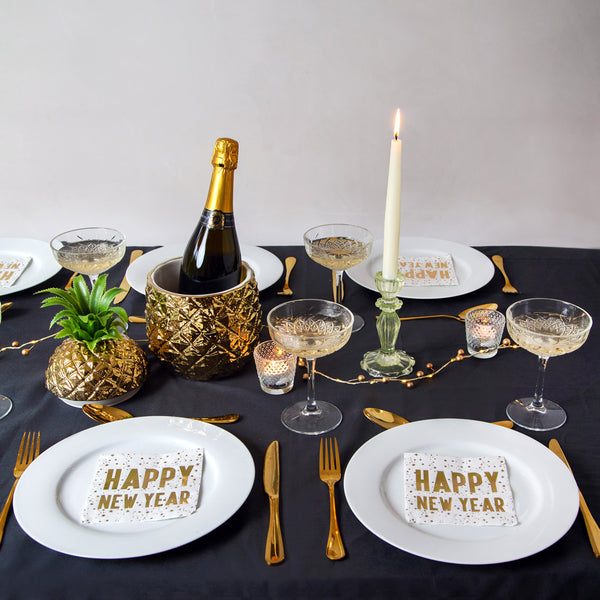 Luxe Happy New Year Cocktail Napkins, 25cm - 20 Pack
