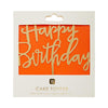 Luxe Gold Happy Birthday Cake Topper