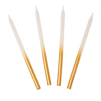 Luxe Gold Ombre Candles, 10cm - 16 Pack