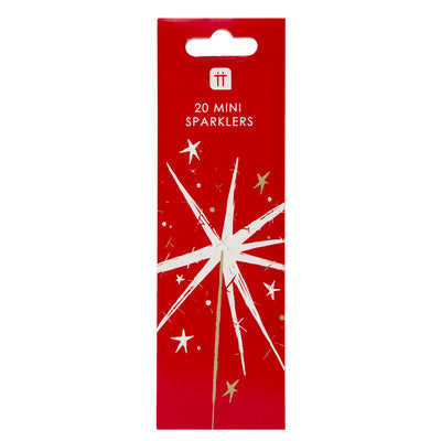 Luxe Red Mini Indoor Sparklers - 20 Pack, POS Unit