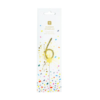 Luxe Gold Number Sparkler 6