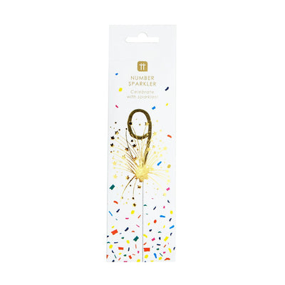 Luxe Gold Number Sparkler 9