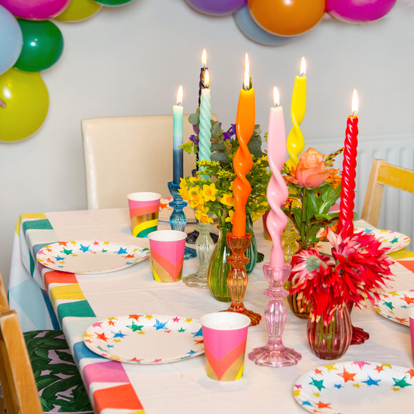 We Heart Birthdays Rainbow Fabric Table Cover