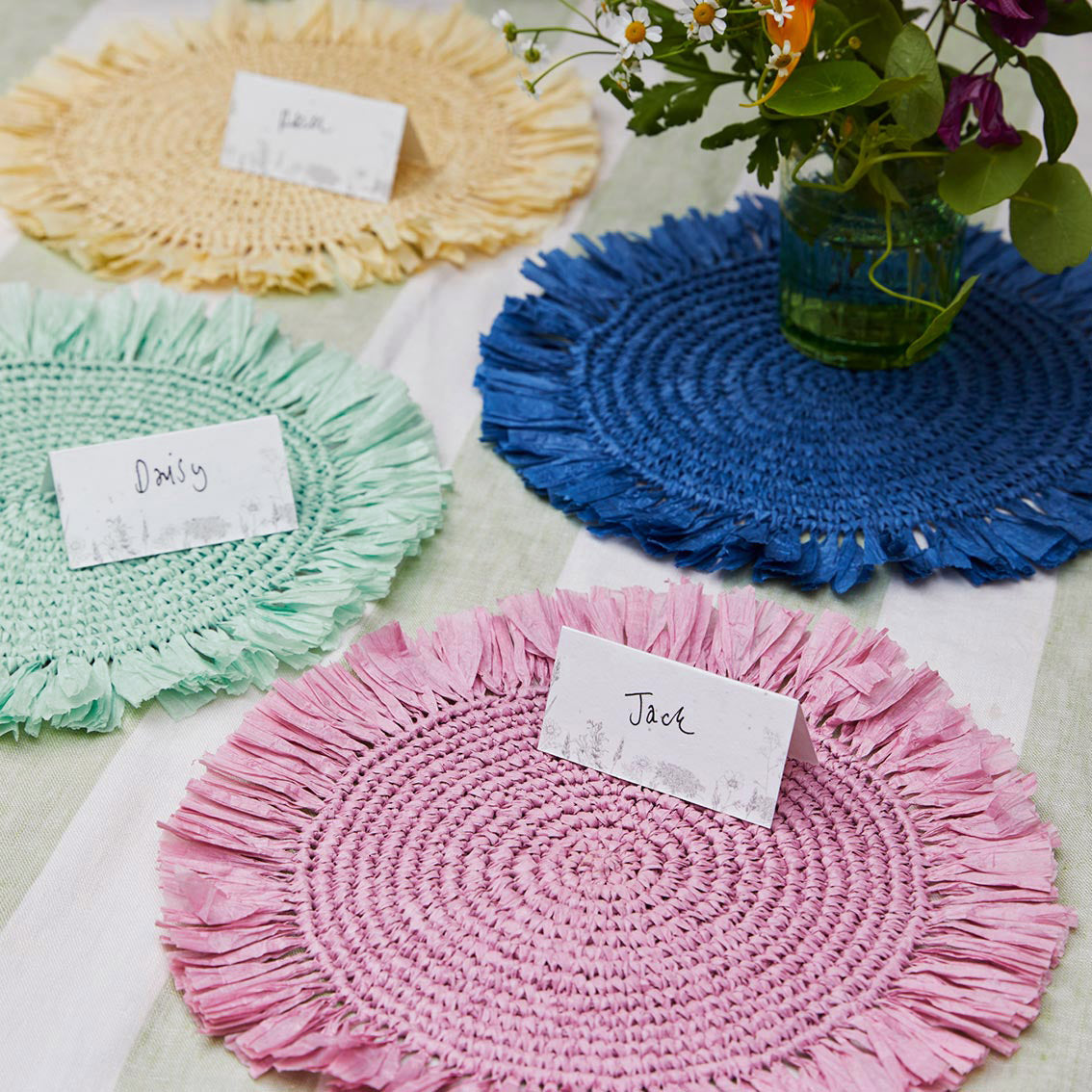 Natural Meadow Raffia Placemat Starter Set