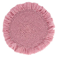 Natural Meadow Pink Raffia Placemat - 2 Pack