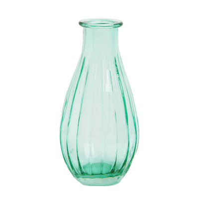 Boho Green Glass Bud Vase