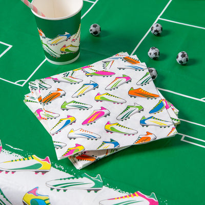 Football Boots Napkins - 20 Pack | World Cup Party |