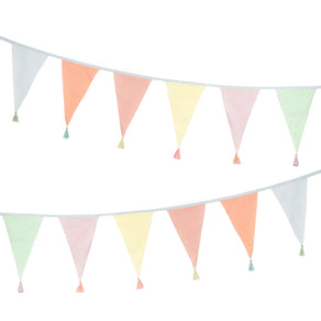 Pastel Cotton Fabric Cotton Bunting, 3m