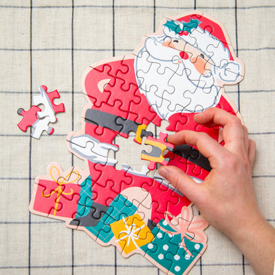 Craft With Santa Shaped Puzzle for Kids - 50 Piece
