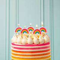 Rainbow Brights Rainbow Shaped Candles - 5 Pack