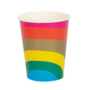 Birthday Brights Rainbow Paper Cups - 8 Pack