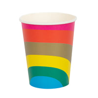 Birthday Brights Rainbow Paper Cups - 8 Pack