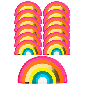 Birthday Brights Rainbow Shaped Plates