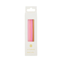 Rose Birthday Candles, 10cm -16 Pack