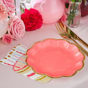 Rose Cake Shaped Paper Napkins - 12 Pack