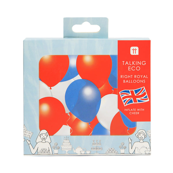 Royal Red, White & Blue Coronation Party Balloons | Talking Tables