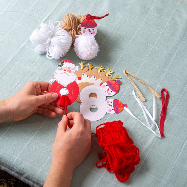 Craft With Santa Make Your Own Christmas Pom Pom Decorations - 6 Pack