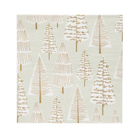 Gold Christmas Tree Paper Napkins - 20 Pack