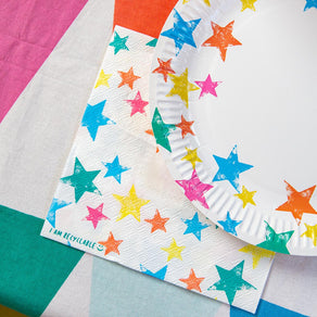 Birthday Brights Rainbow Star Paper Napkins - 20 Pack