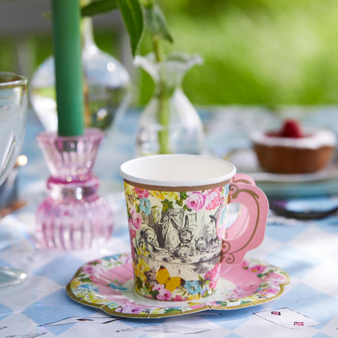 Alice in Wonderland Cups & Saucers Set