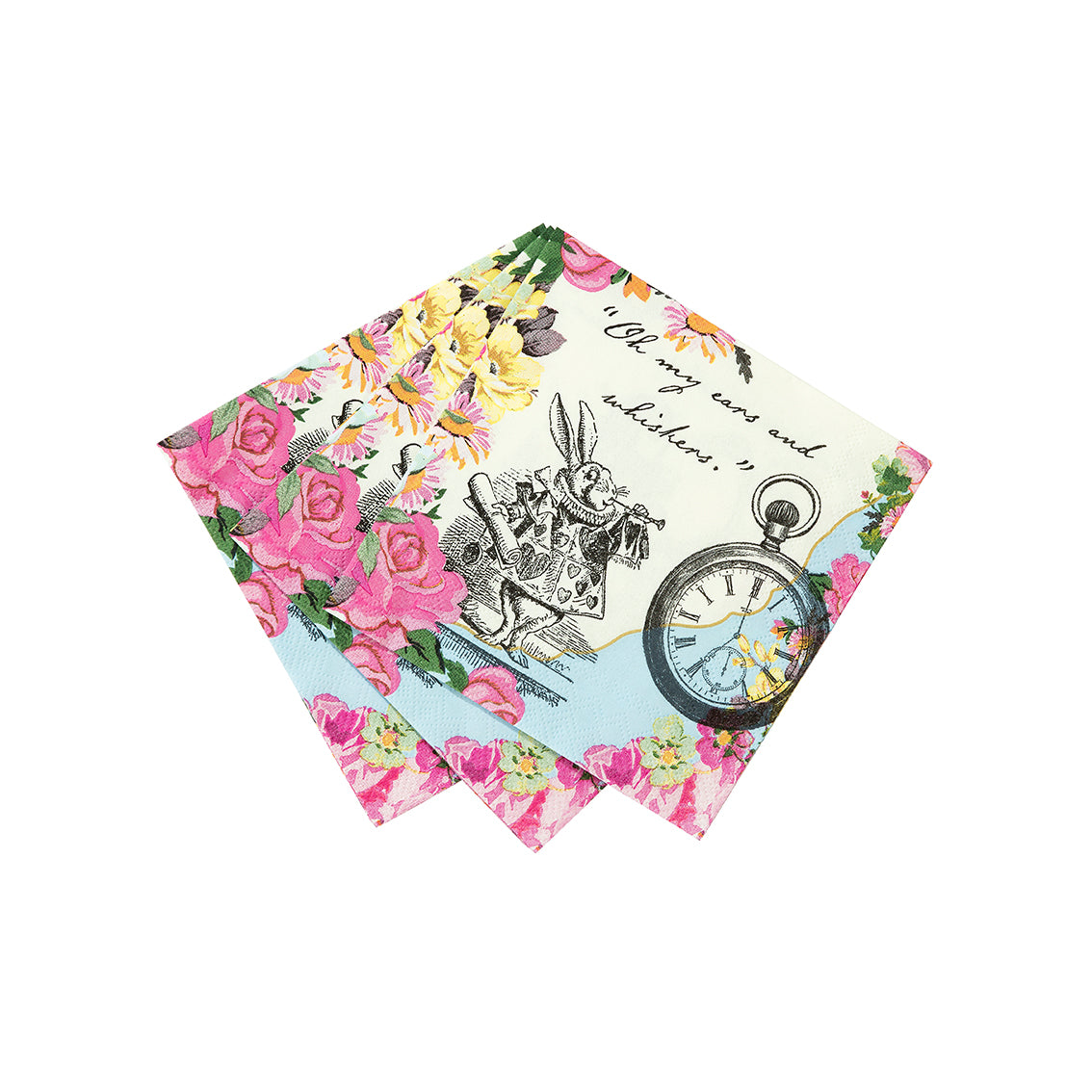 Alice in Wonderland Cocktail Paper Napkins - 20 Pack