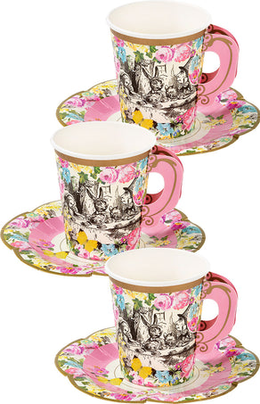 Alice in Wonderland Cups & Saucers Set