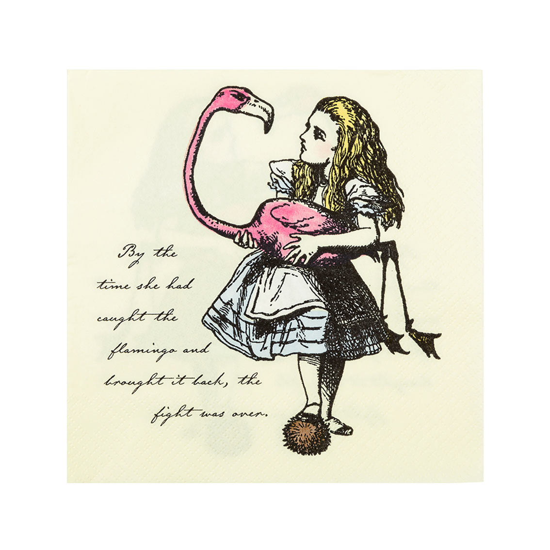 Alice in Wonderland Flamingo & Alice Paper Napkins - 20 Pack