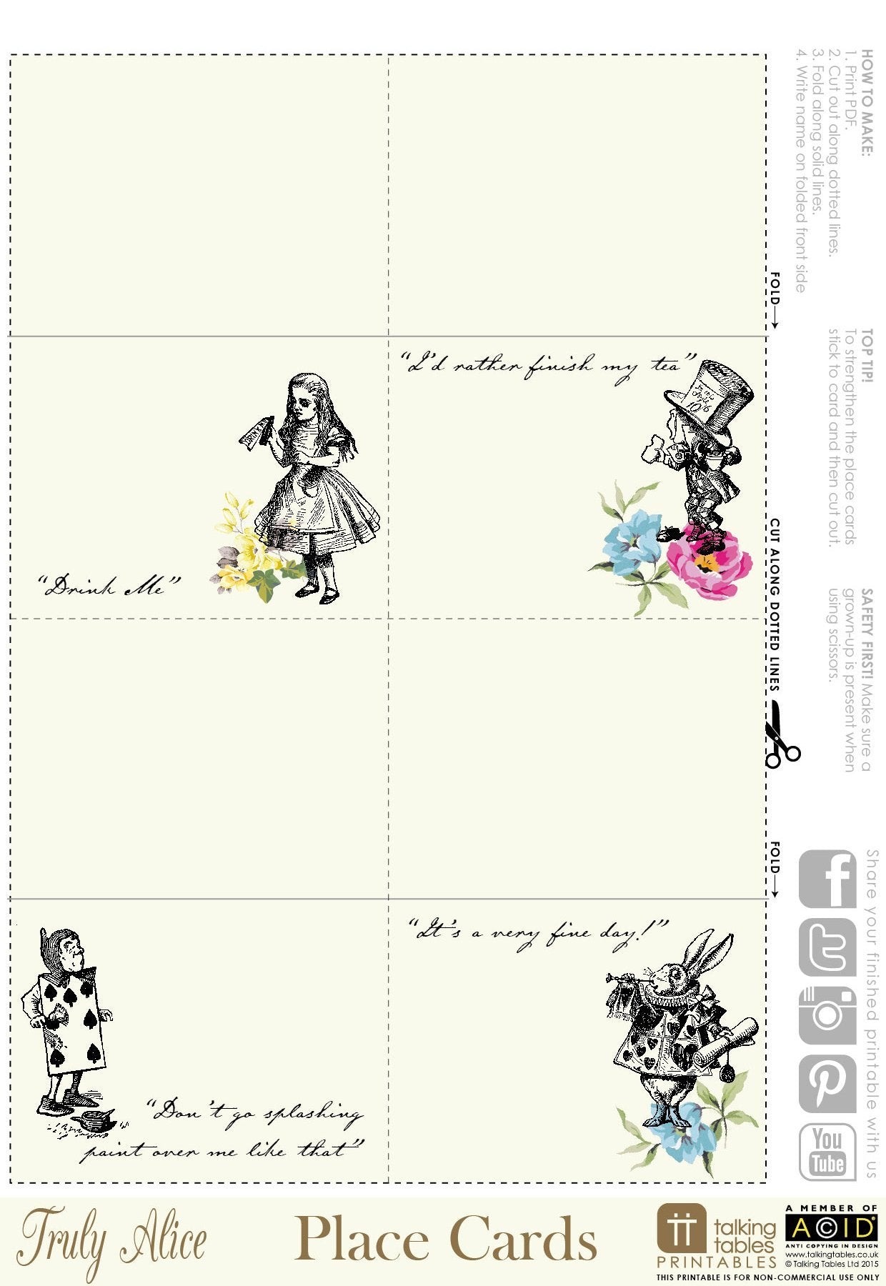 Printable - Truly Alice Printables