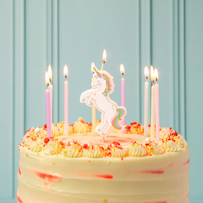 We Heart Unicorns Large Birthday Candle