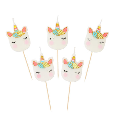 We Heart Unicorns Birthday Candles - 5 Pack