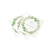 Botanical Bride 'All for Love' Cocktail Paper Napkins - 16 Pack