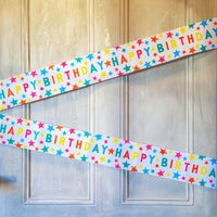 Birthday Brights Star Happy Birthday Banner - 2 Pack, 1m
