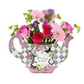 Alice in Wonderland Whimsical Tea Pot Vase